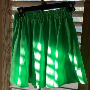 Small Bright Leafy Green Naven Mini Skirt
